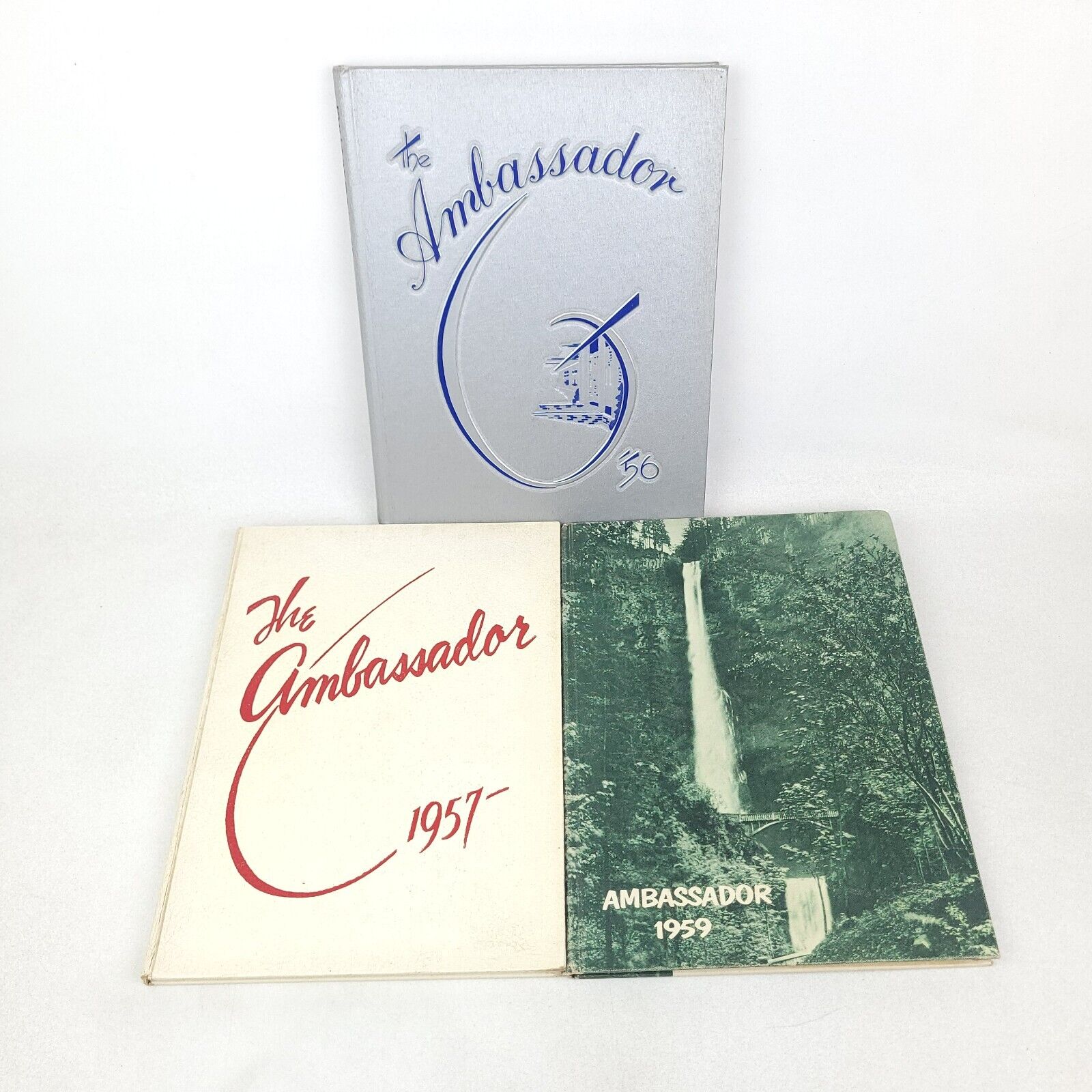 Lot of 3 Vintage Yearbooks 1956, 57, 59 Multnomah Bible w/ Signatures, Ephemera