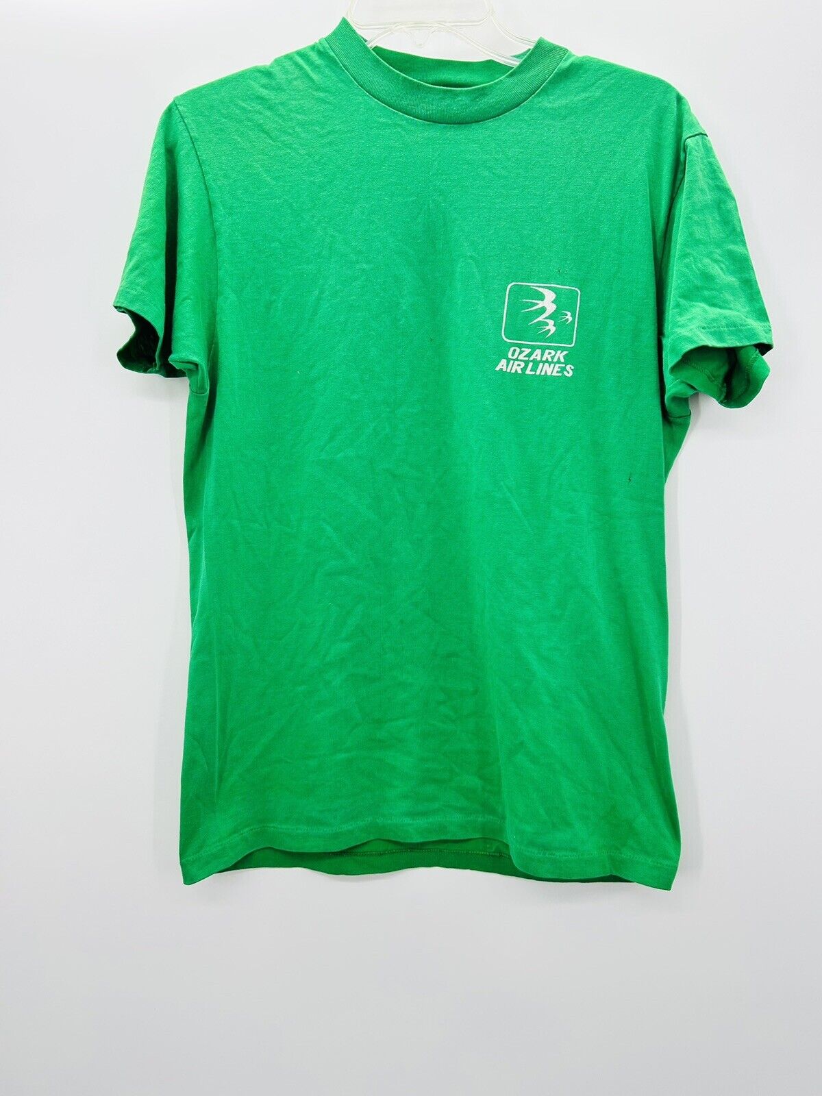 Ozark Airlines Hanes Green T-Shirt Size Large 42-44 USA
