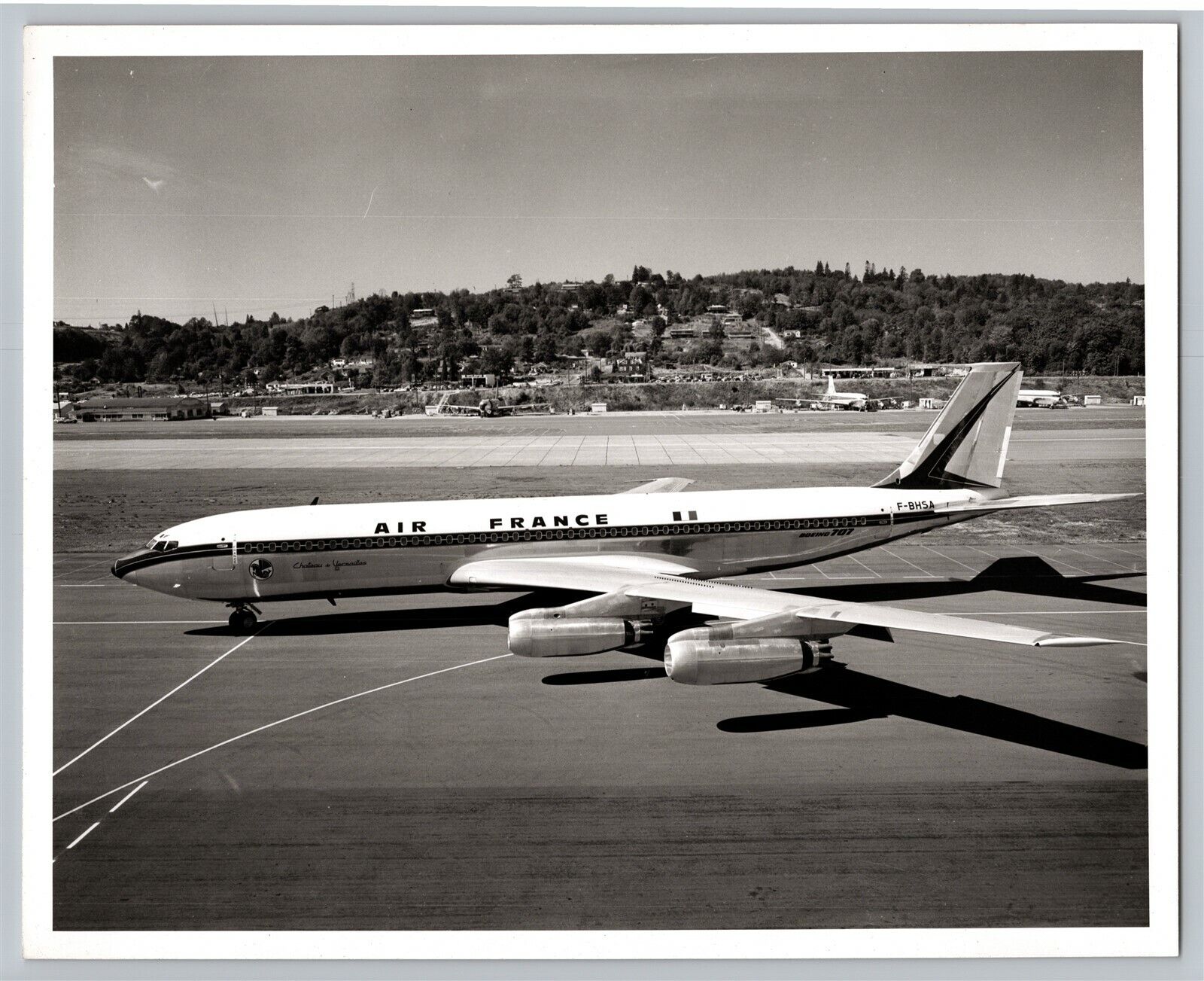 Aviation Airplane Air France Airlines Boeing 707 1960s B&W 8x10 Photo C2