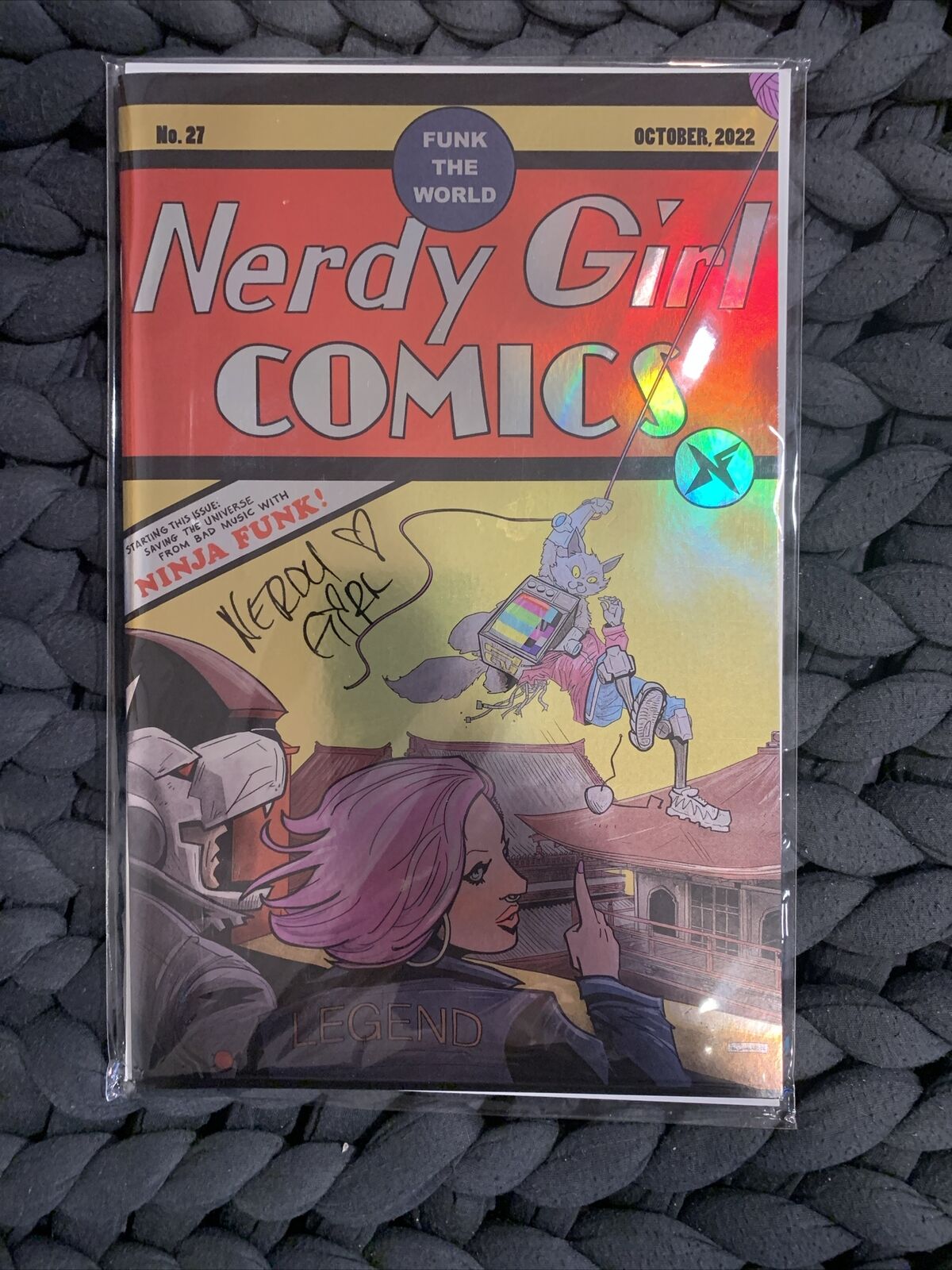 Ninja Funk 1 -Nerdy Girl Comics Exclusive Signed Foil Detective Comics 27 Homage