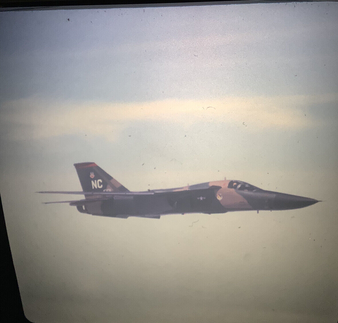 c1971 USAF F111 jet plane pilot 35mm aircraft slide kodachrome military