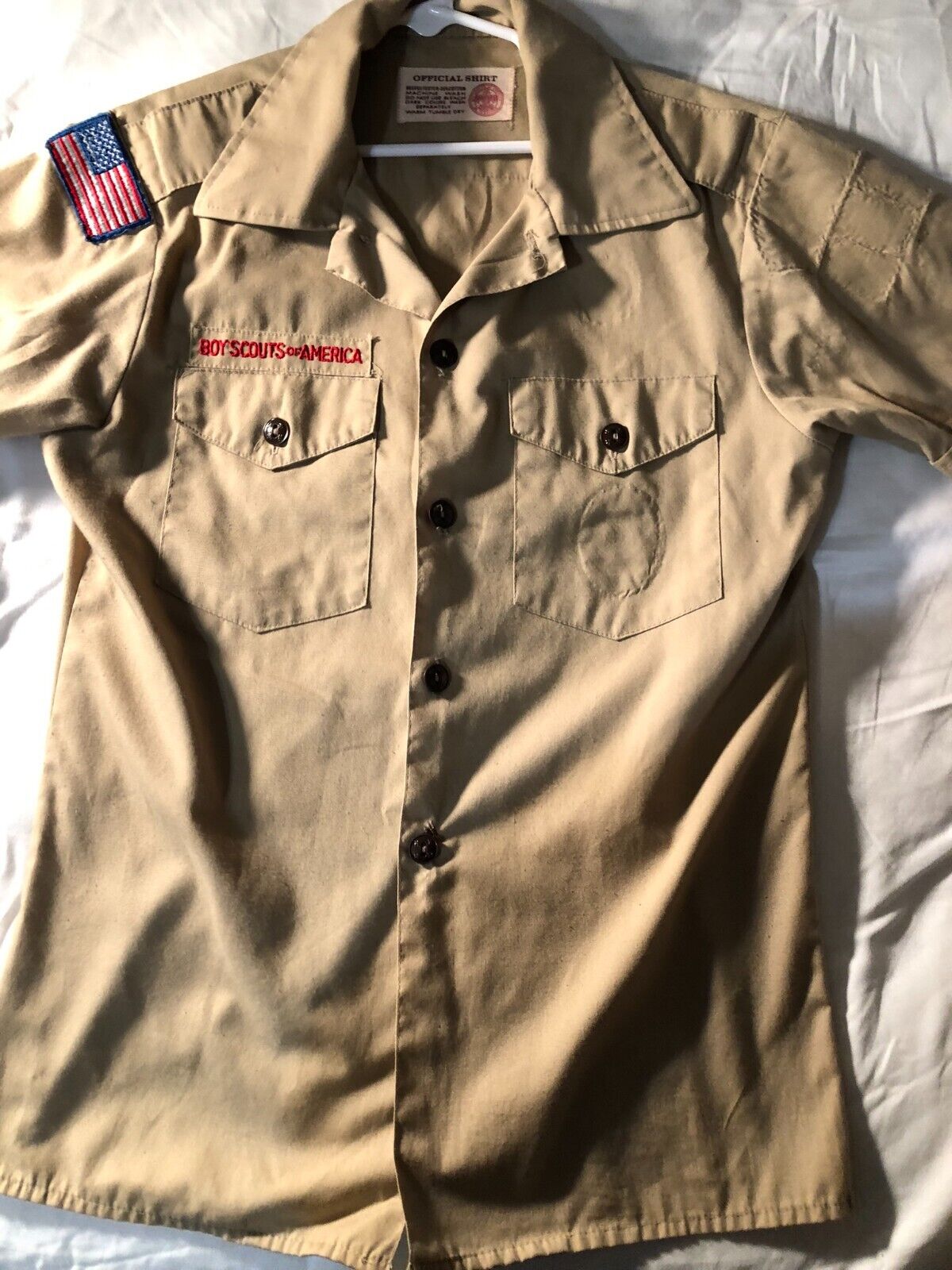 Official BSA Boy Scout uniform short sleeve  Possibly youth medium