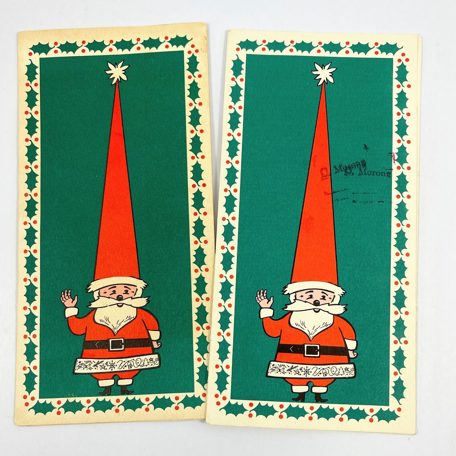 Department Store Photos with Santa Claus 1968 Lot of 2