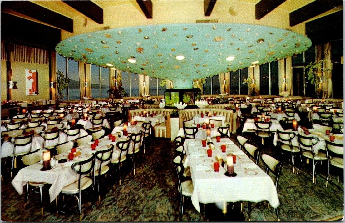 Marineland CA Restaurant Interior Sea Shells California postcard GQ3