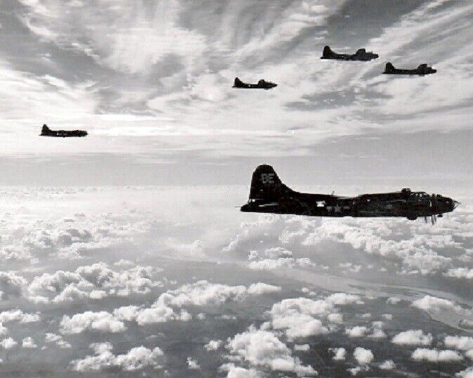 USAF Boeing B-17 Flyingfortress Bombers of 396th Bomb Group 8x10 WWII Photo 305a
