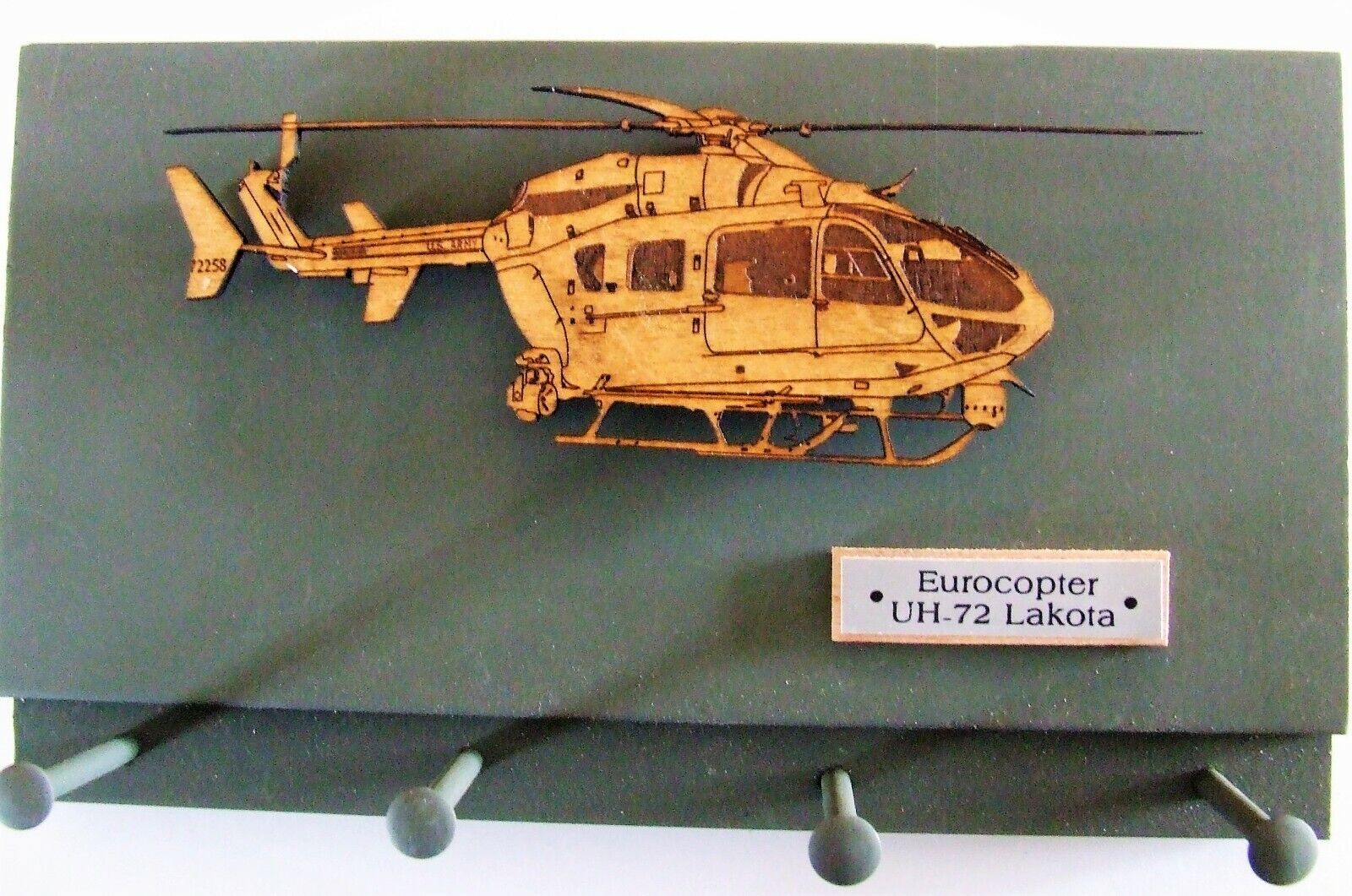 U.S. Military Eurocopter (Airbus) UH-72 Lakota Helicopter Keychain Display Rack