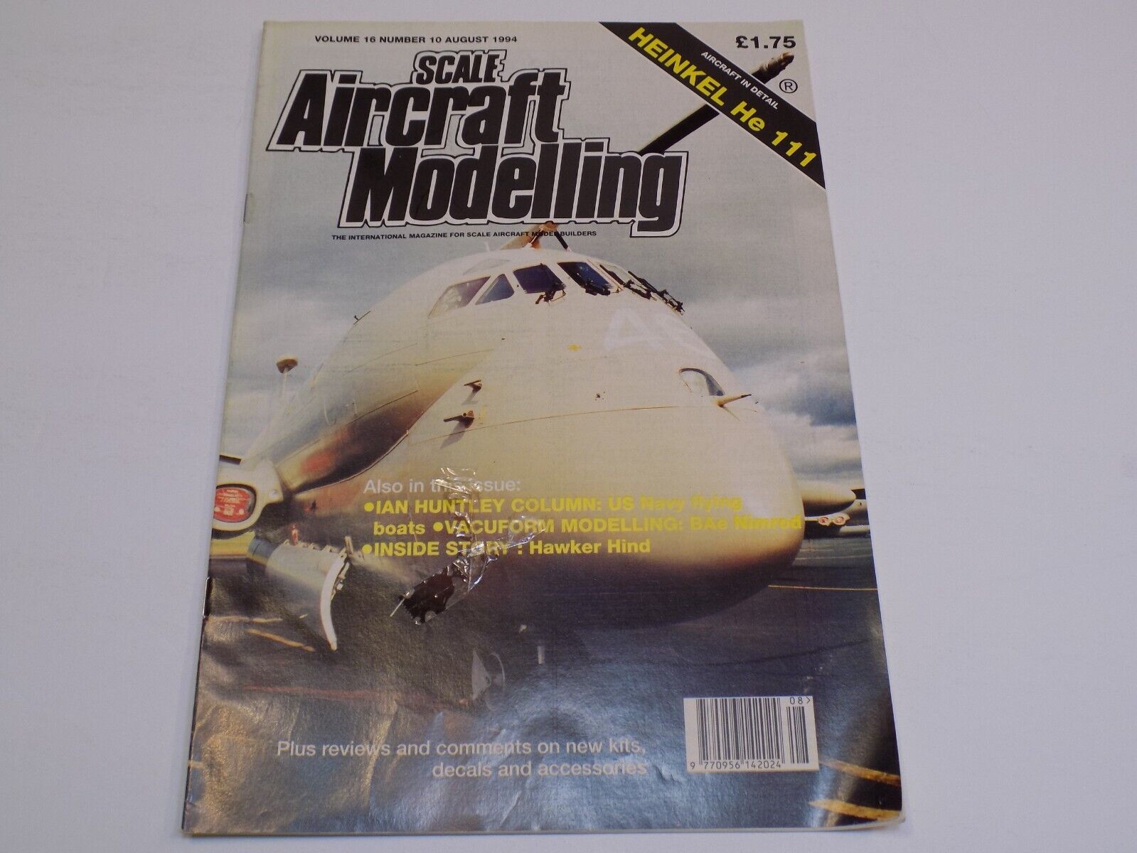 Scale Aircraft Modelling Magazine Aug 1994 Heinkel He 111 US Navy Hawker Hind