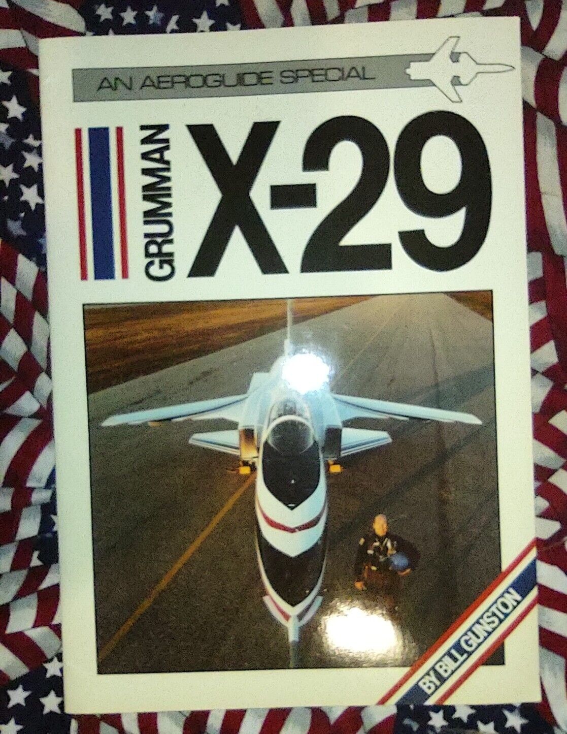 GRUMMAN X-29 BOOKLET CHUCK SEWELL CHIEF TEST PILOT ON THE COVER.  1985.