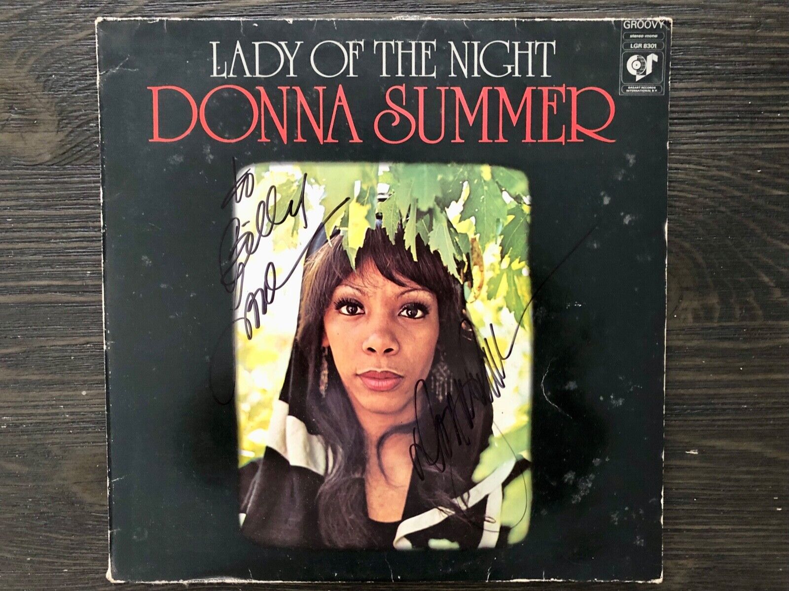 DONNA SUMMER Authenticated, Hand Lady of the Night LP in Person / Proof