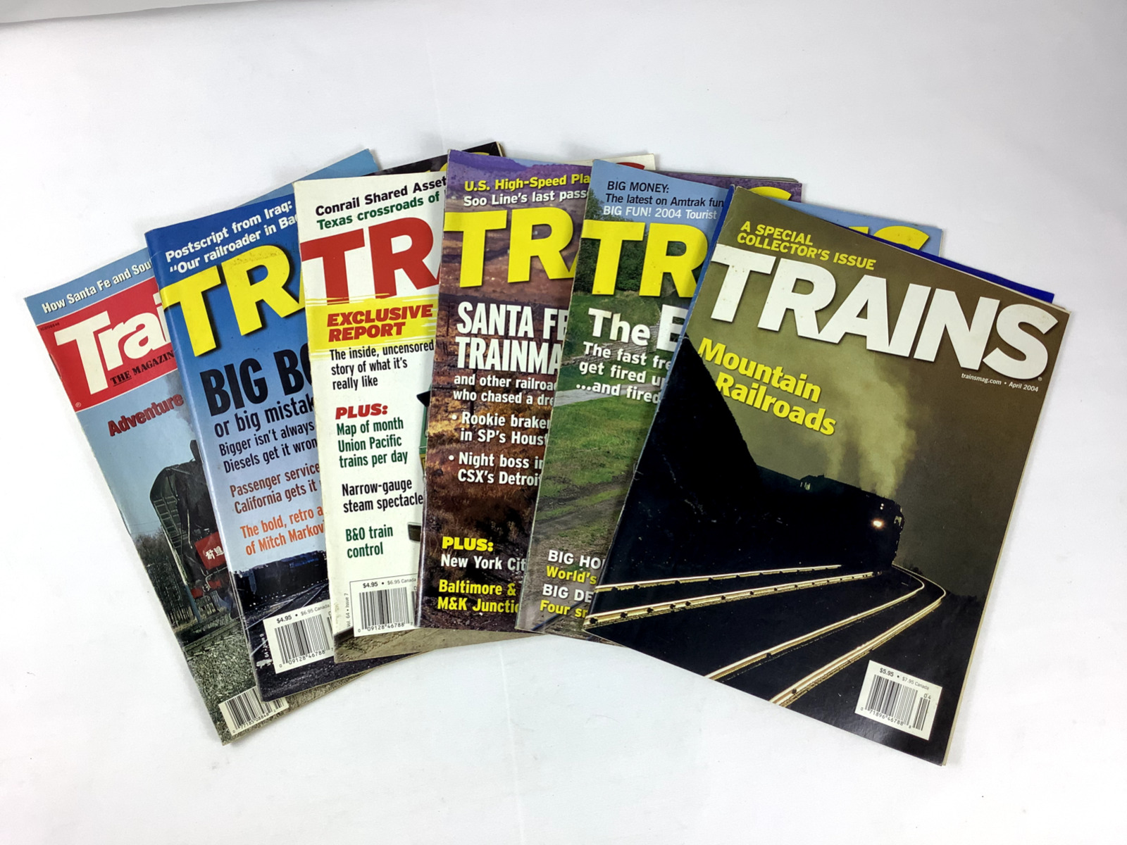 TRAINS Magazine Lot of 6 Vintage Issues    History   Travel   Engineering