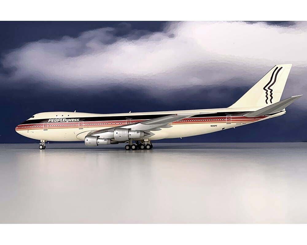 JFox JF-747-1-004 People Express Boeing 747-100 N606PE Diecast 1/200 Jet Model