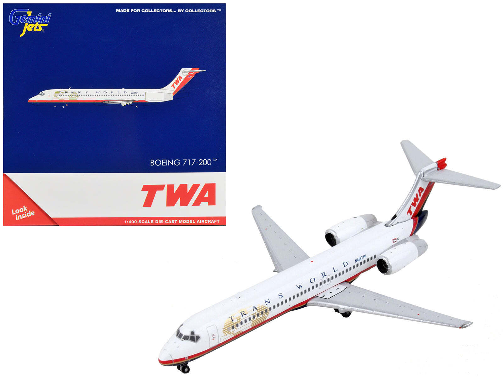 Boeing 717-200 Commercial Trans Airlines 1/400 Diecast Model Airplane