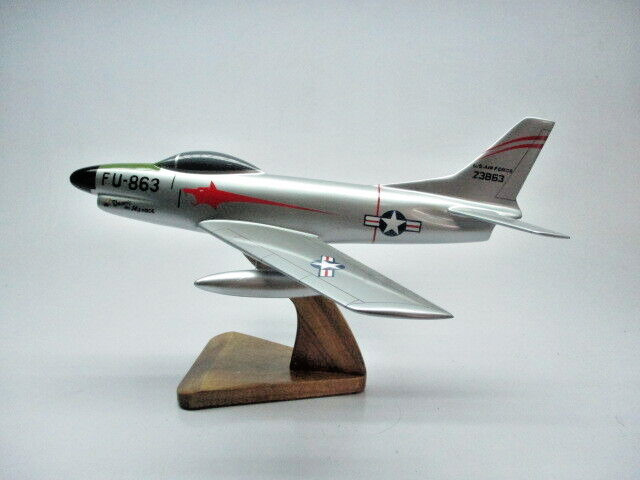 F-86D Sabre F86D Airplane Desktop Mahogany Kiln Dried Wood Model Small New