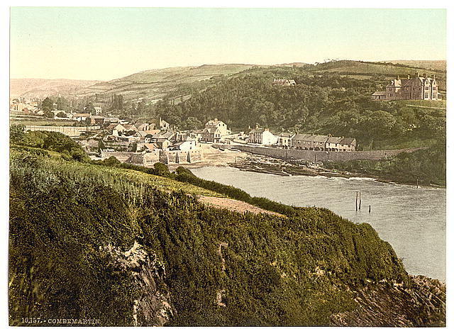 General view Combemartin Combe Martin England c1900 OLD PHOTO