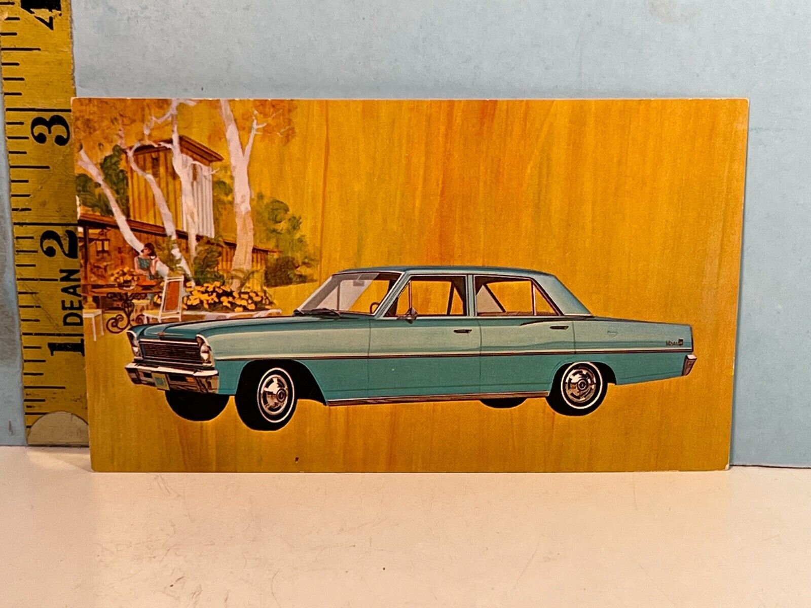 1966 Chevrolet Nova Sedan Automobile Postcard