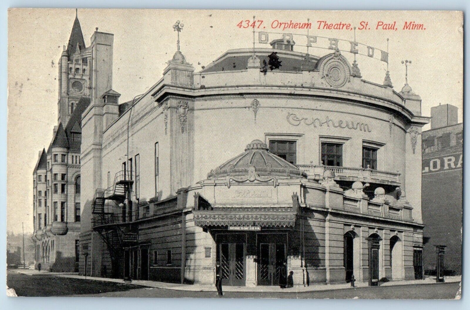 St. Paul Minnesota MN Postcard Orpheum Theatre Exterior Building c1911 Vintage