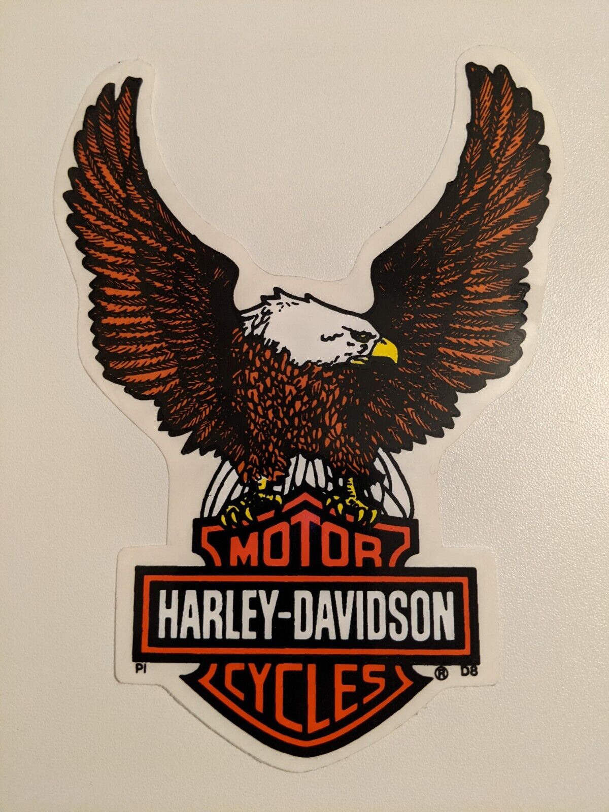 Harley Davidson Eagle Bar and Shield OUTSIDE WINDOW Decal Part #D8 ~ 6.25 inches