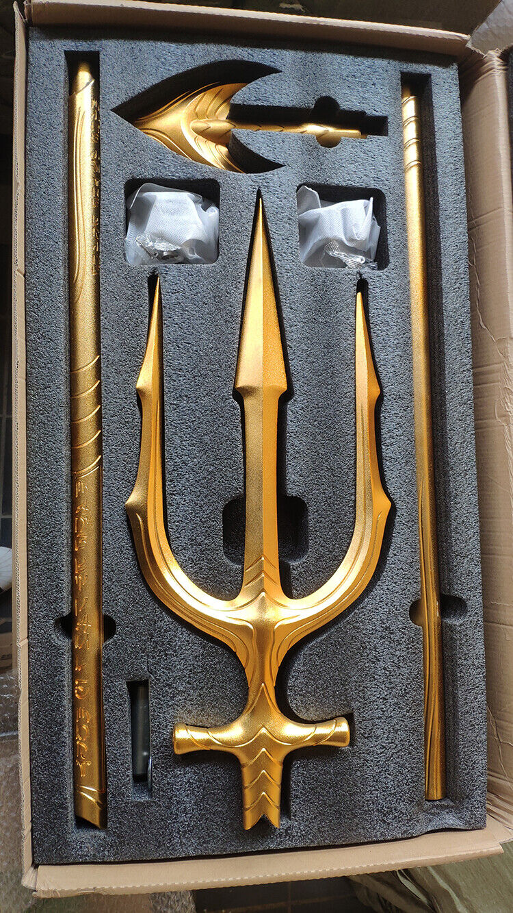 1:1 Full Metal Aquaman Trident Weapon Model  Easy To Split and Carry Collection