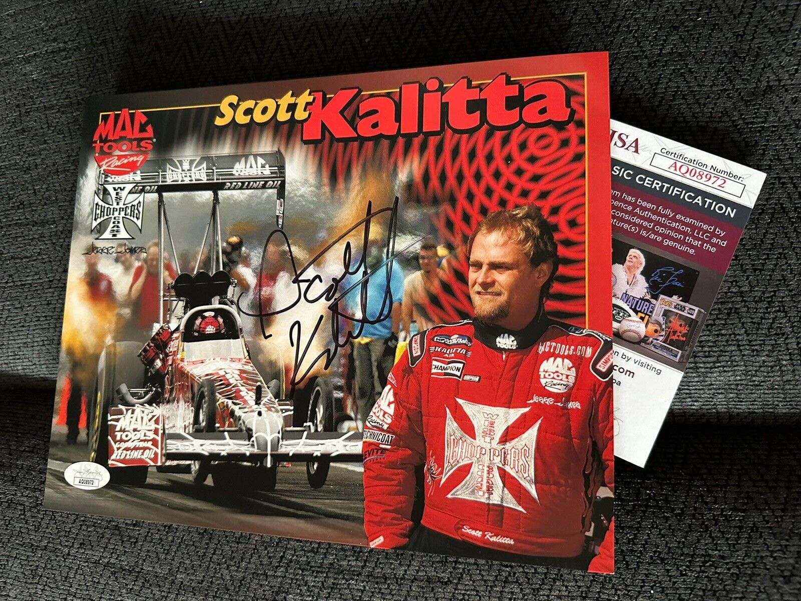 Scott Kalitta Signed 2004 NHRA Promo hero Card JSA Authentication COA Deceased