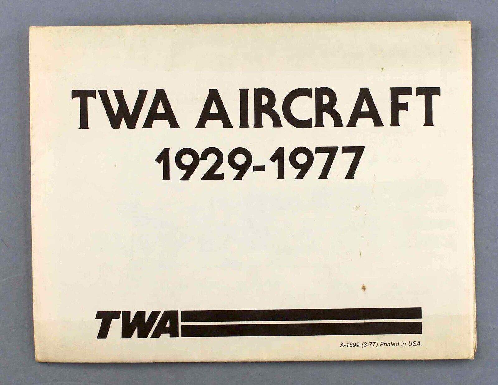 TWA TRANS WORLD AIRLINES AIRCRAFT 1929-1977 VINTAGE AIRLINE BROCHURE CV-880 B707