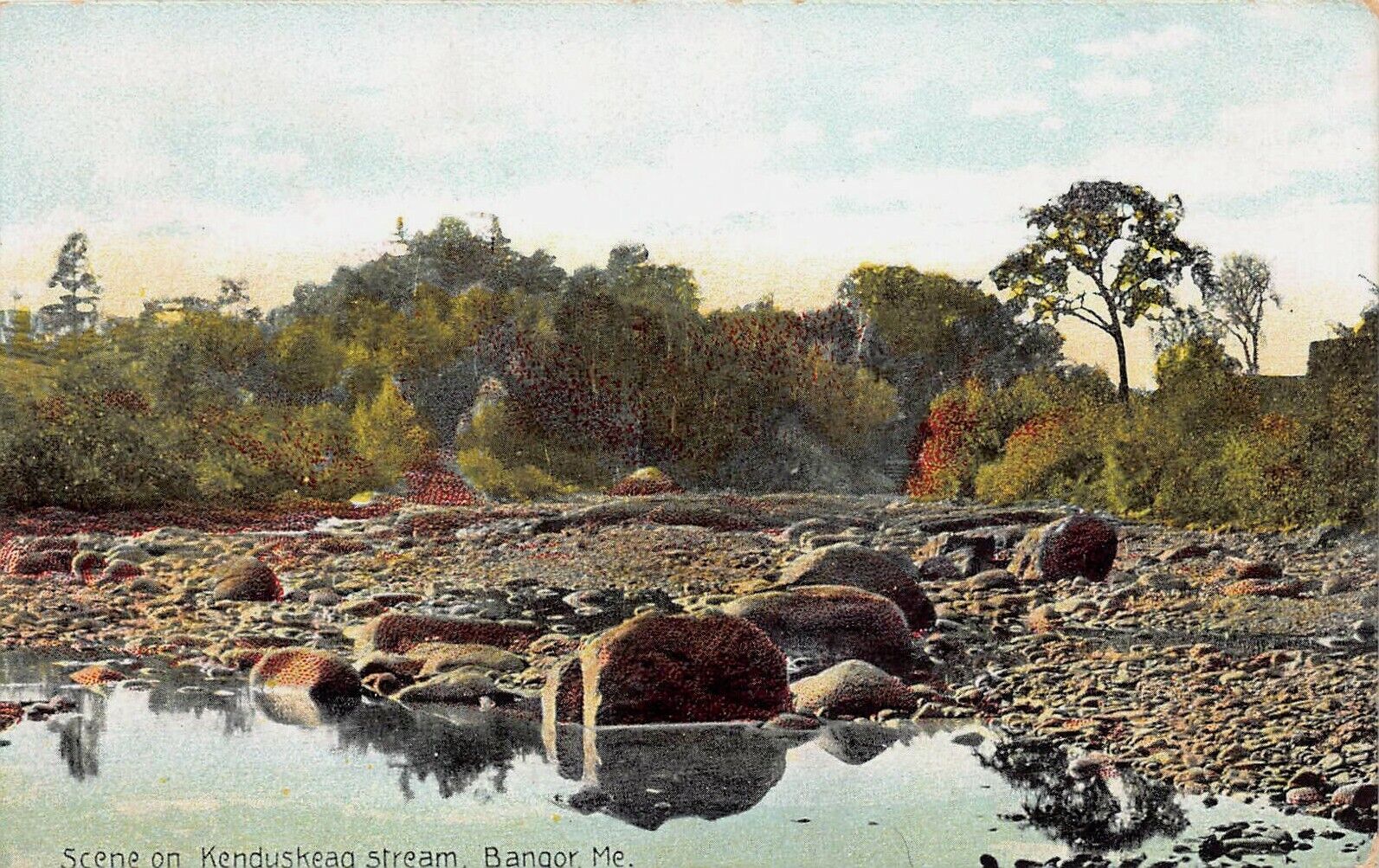 Scene on Kenduskeag Stream, Early Postcard, Used in 1911