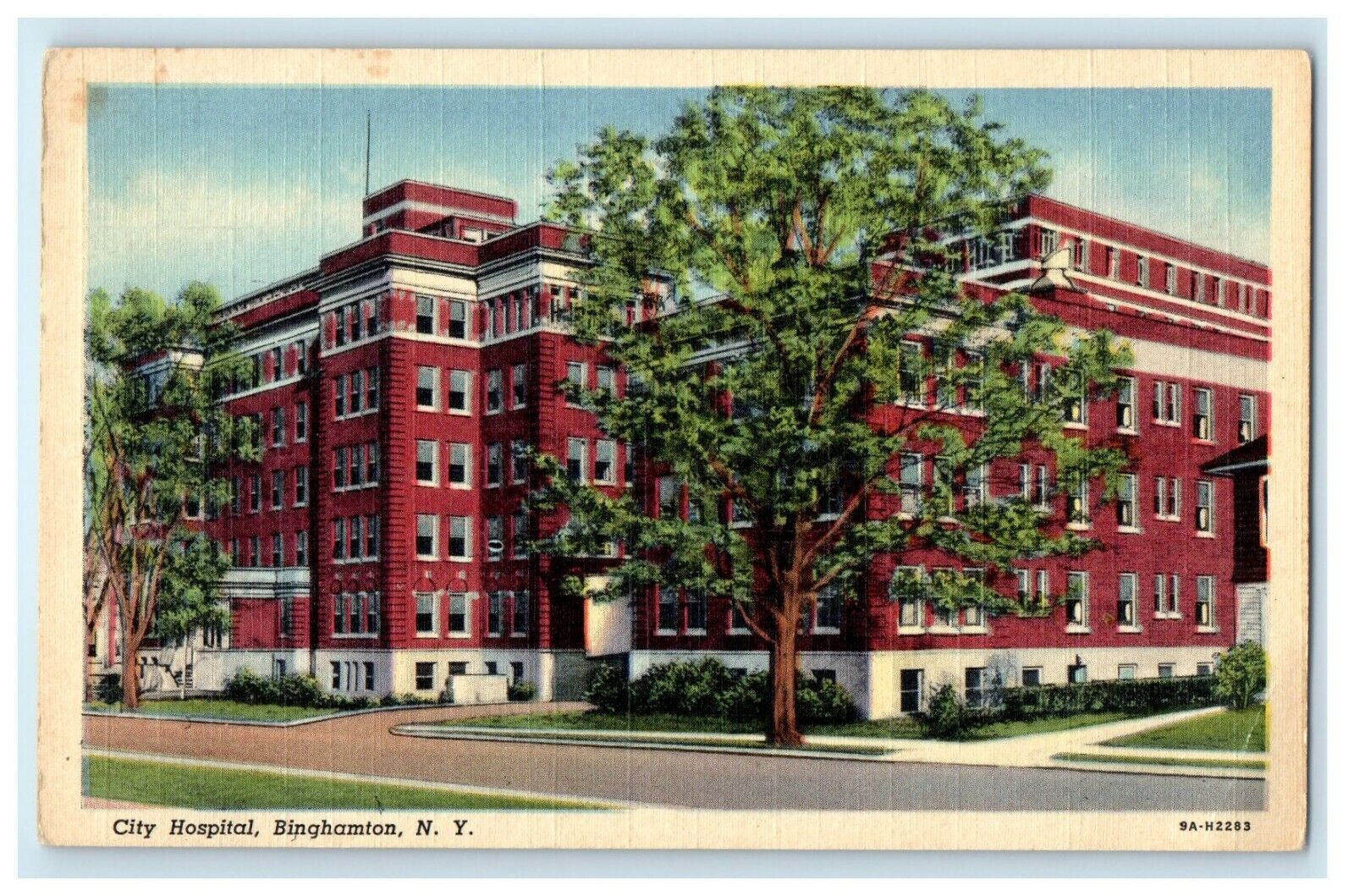1935 City Hospital, Binghamton, New York NY Vintage Unposted Postcard