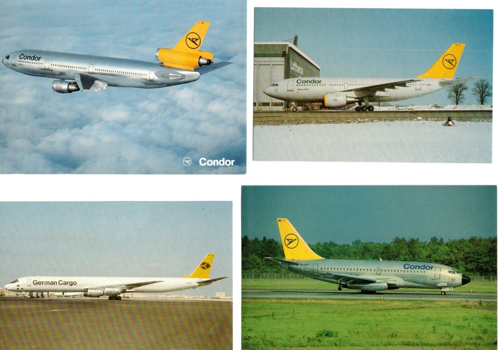 4 Condor airlines postcards