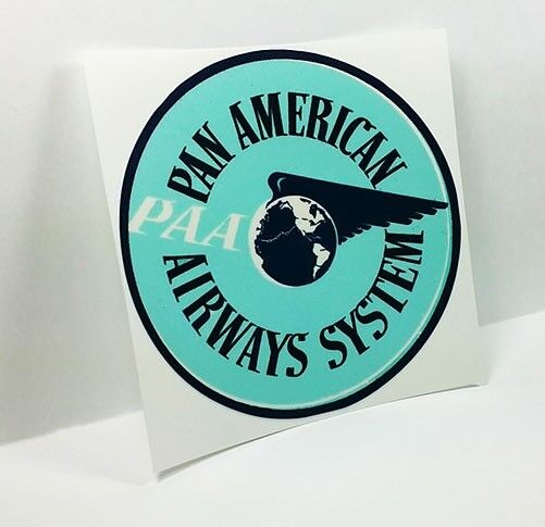 PAN AMERICAN Airways PAA Vintage Style Travel Decal /Vinyl Sticker,Luggage Label