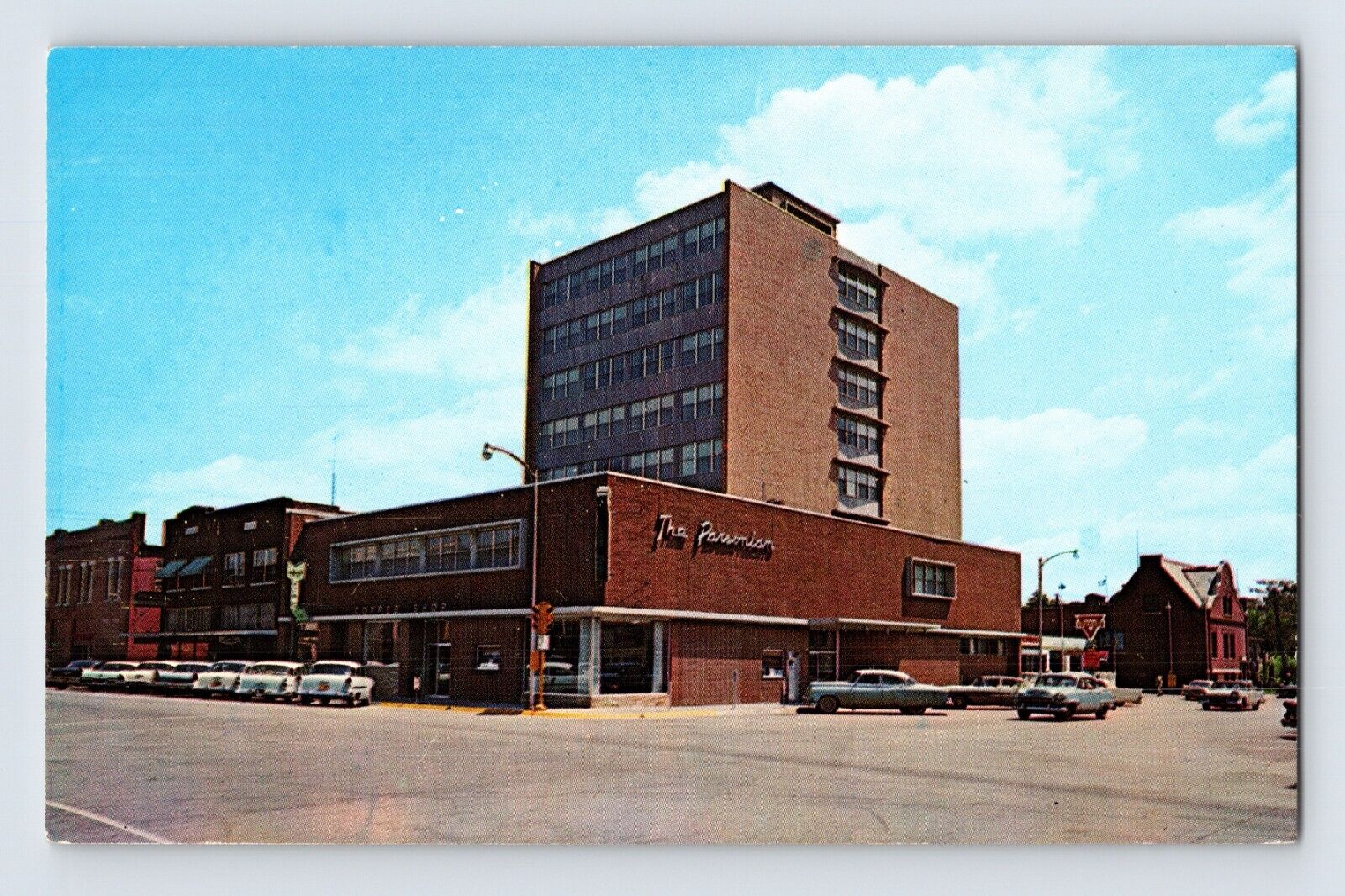 Postcard Kansas Parsons KS Parsonian Hotel 1962 Posted Chrome