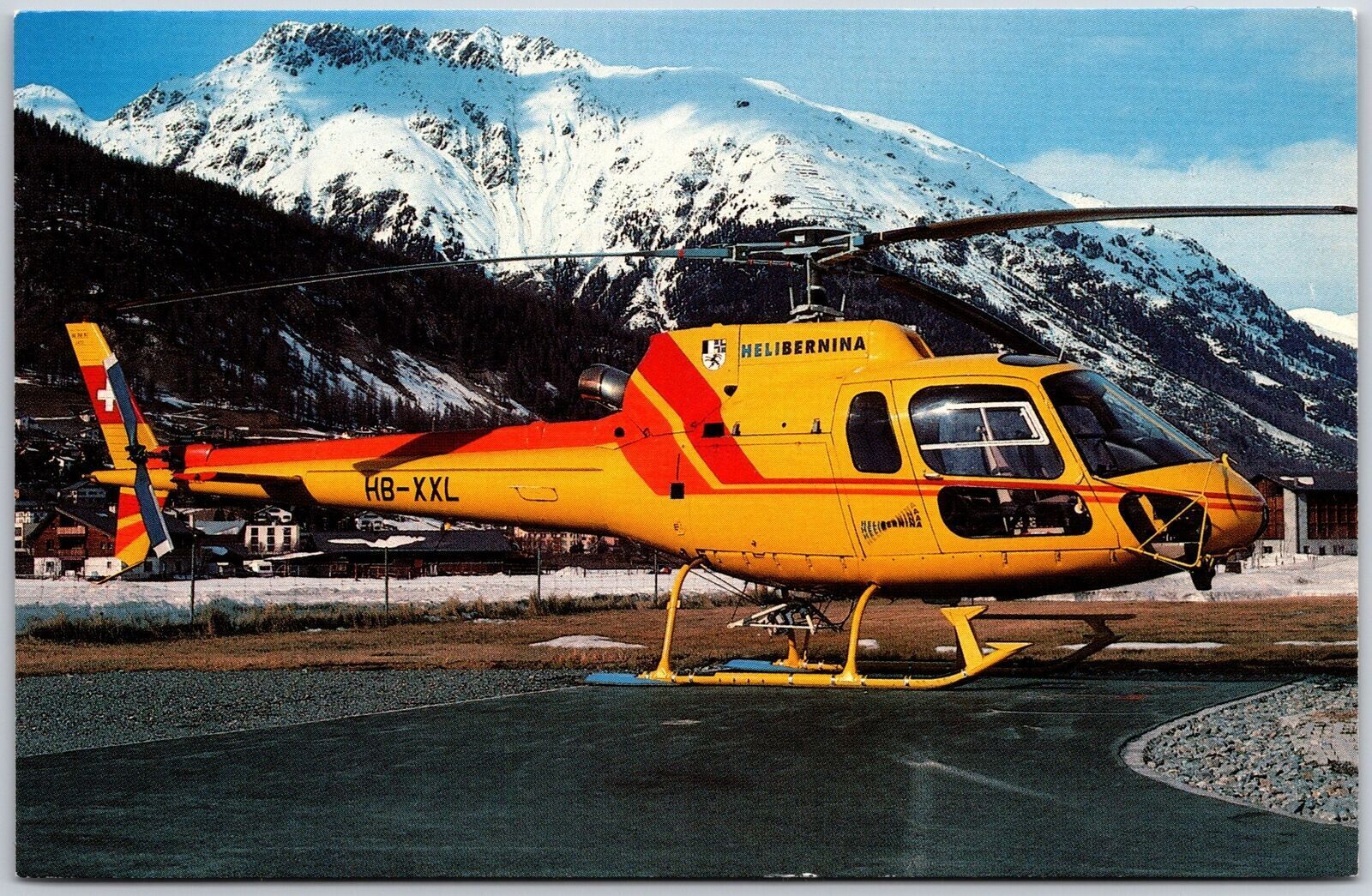 Helicopter Helibernina HB-XXL Aerospatiale AS350B1 Ecureuil (cn 2432) Postcard