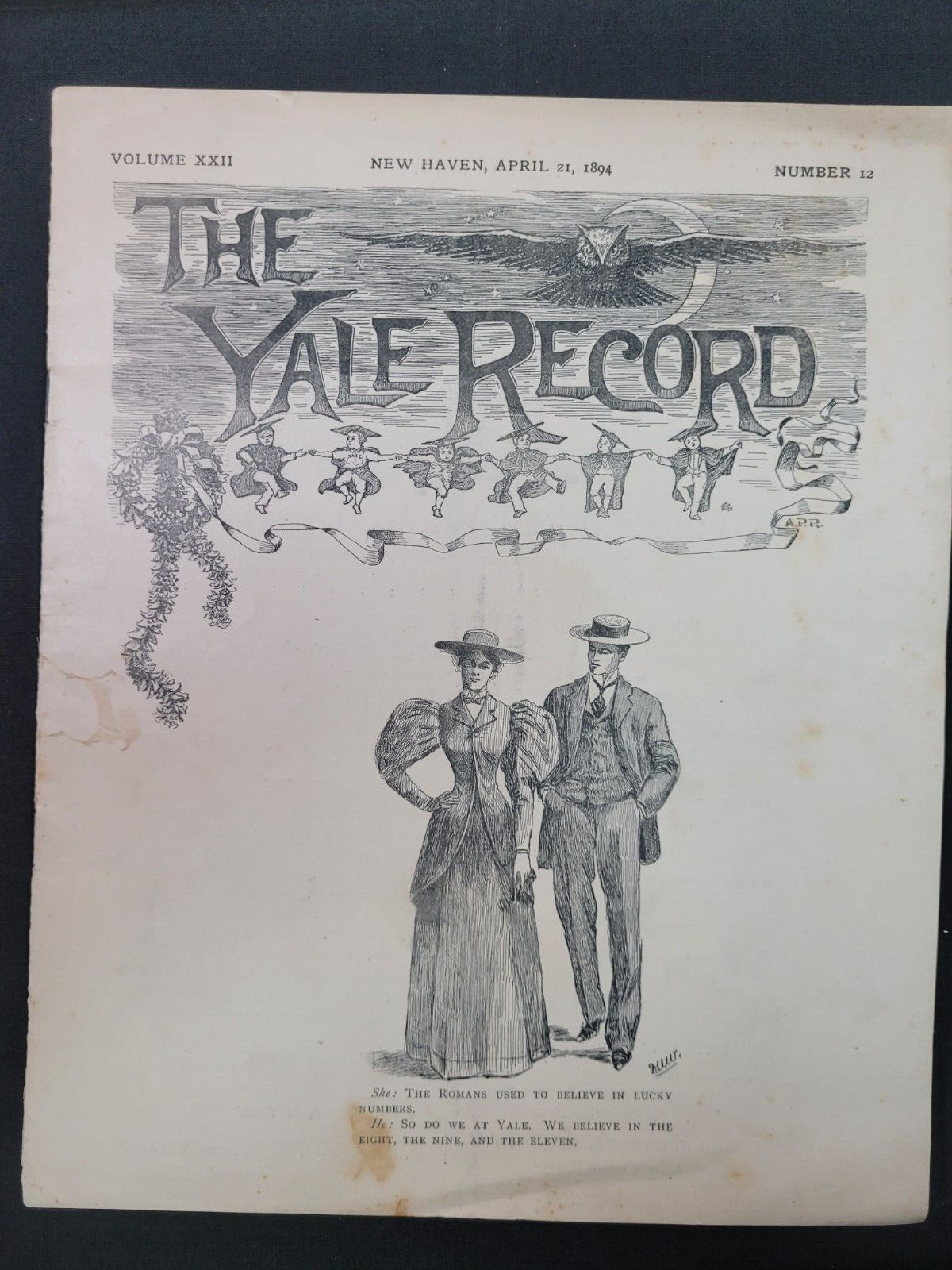 Vintage April 1894 YALE RECORD  YALE UNIVERSITY Commencement Edition  VG Cond  4