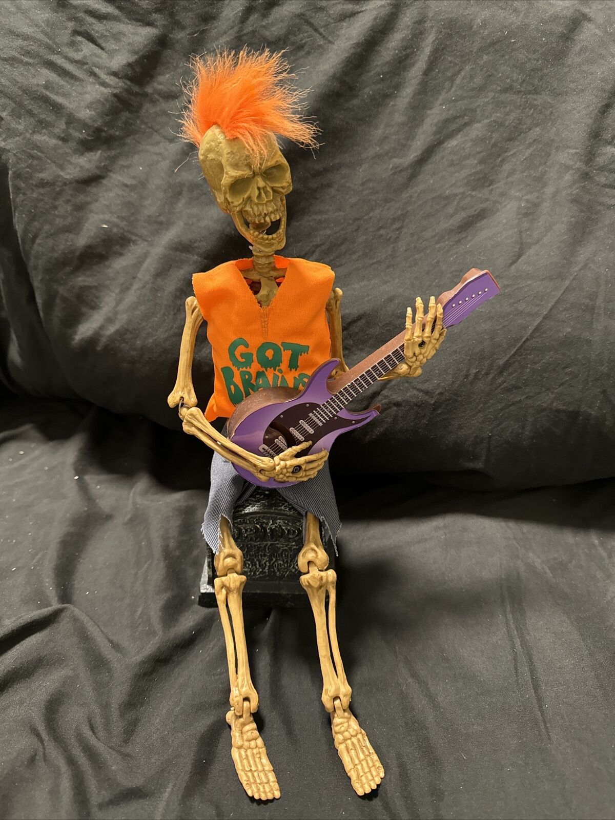 Halloween Animated Skeleton Playing Guitar \