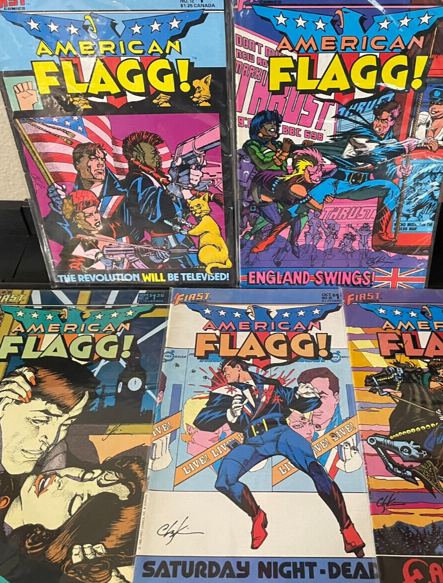 AMERICAN FLAGG First Comics LOT OF (5) - Awesome Vintage comic books lot
