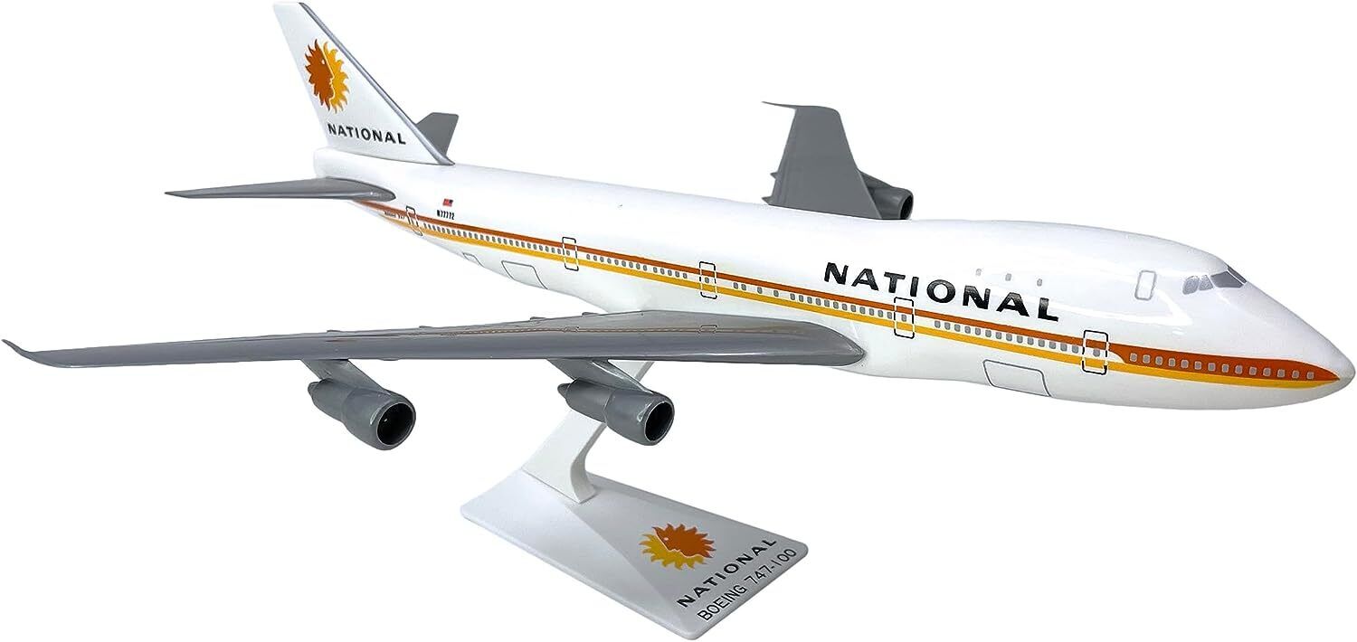 Flight Miniatures National Airlines Boeing 747-100 Desk Top 1/250 Model Airplane