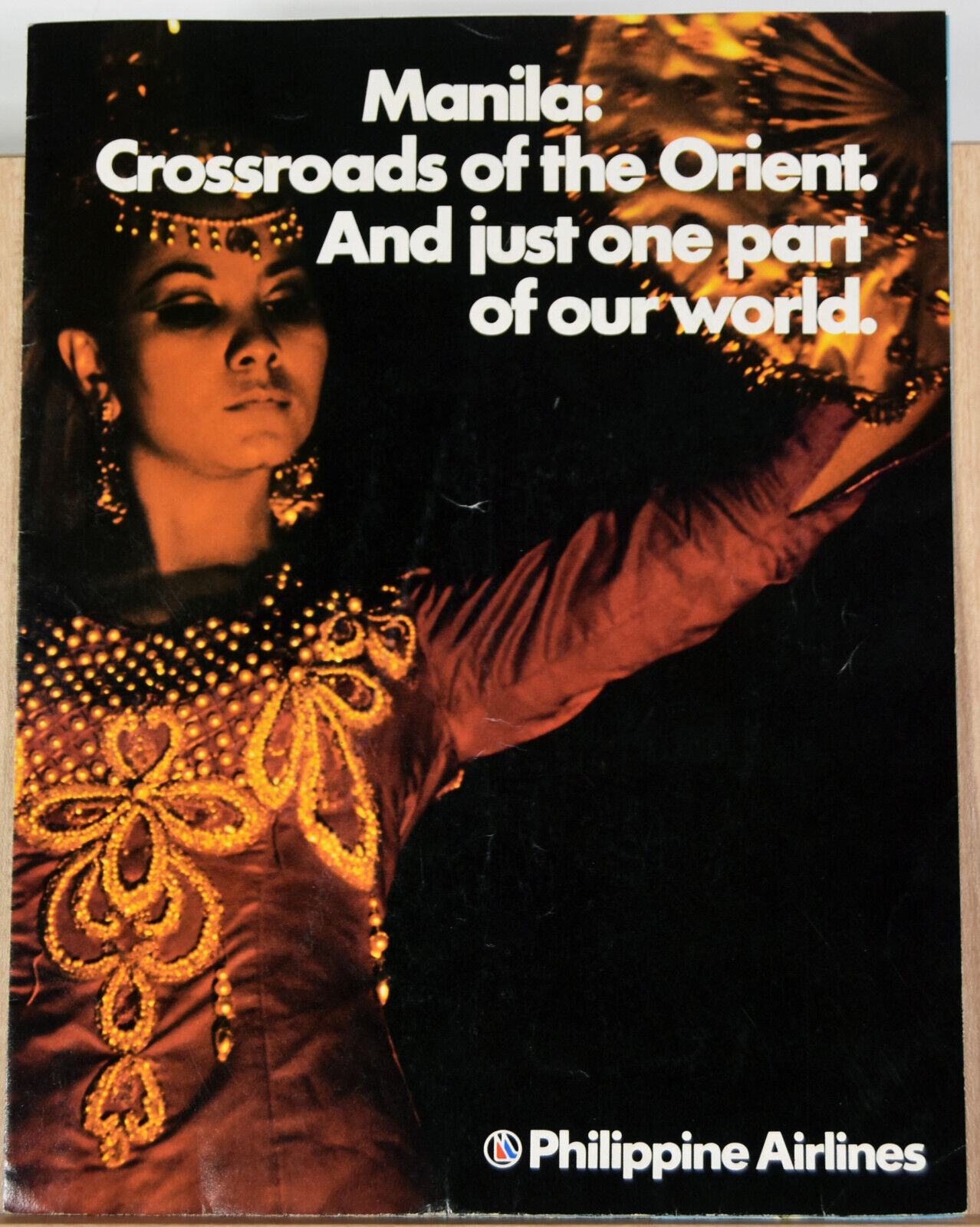 1970s Vintage Flyer Pamphlet Poster Philippine Airlines Manila Travel DC10
