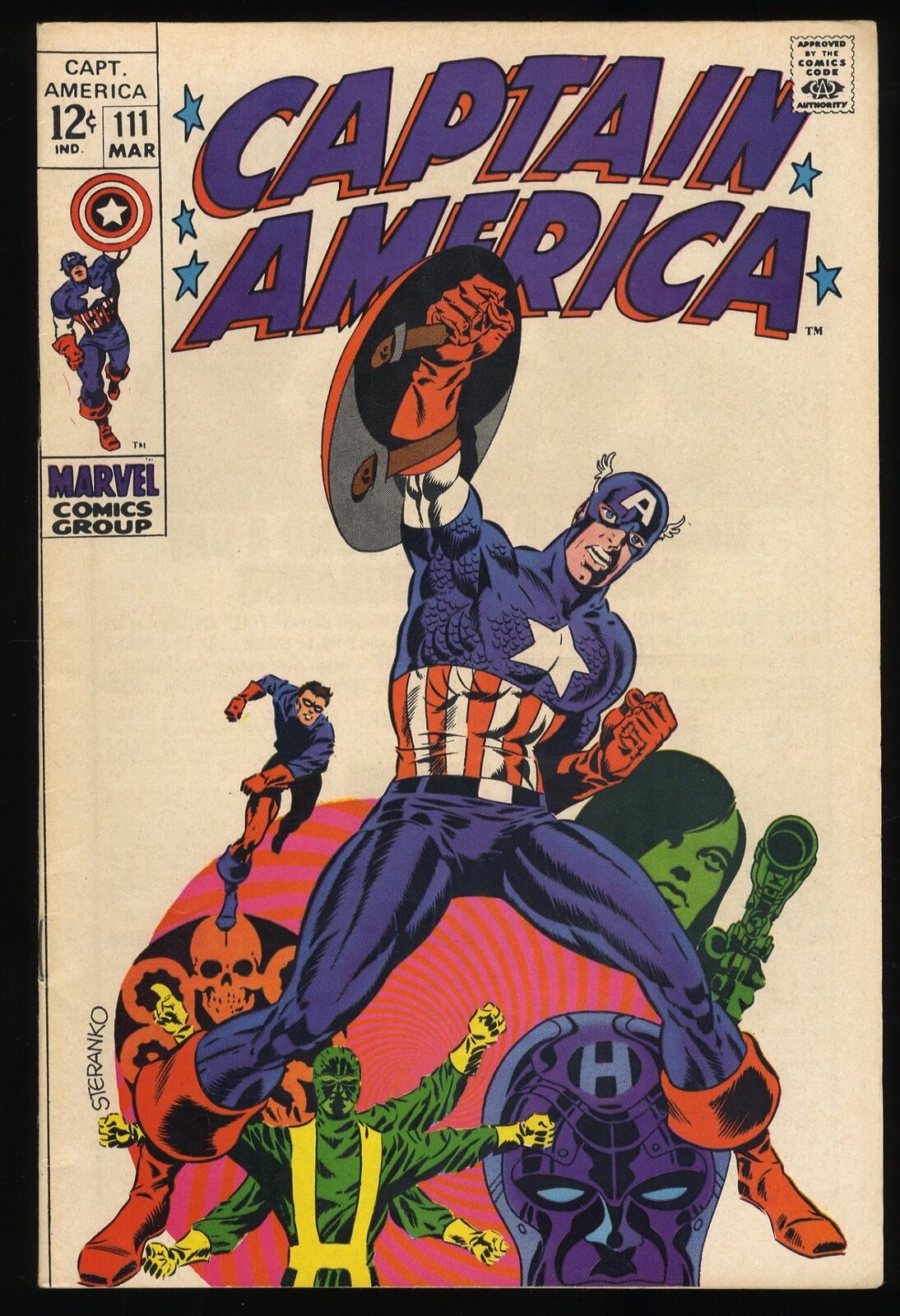 Captain America #111 VF- 7.5 Classic Jim Steranko Cover Madame Hydra