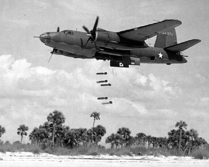 Martin B-26 Marauder Low Level Bombing 8x10 WWII World War II Photo 943a