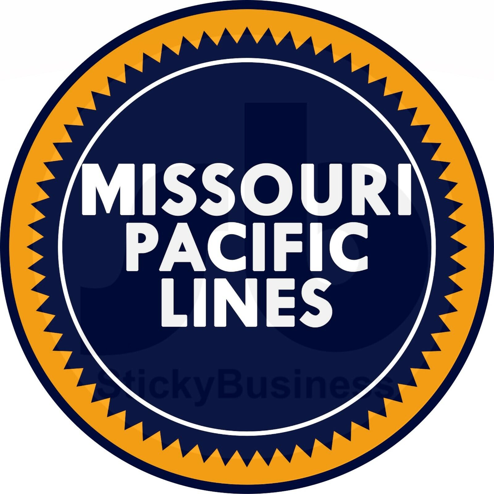 Nostalgic Railroad Sticker Missouri Pacific Lines MOPAC 3 inch Round Vinyl Decal
