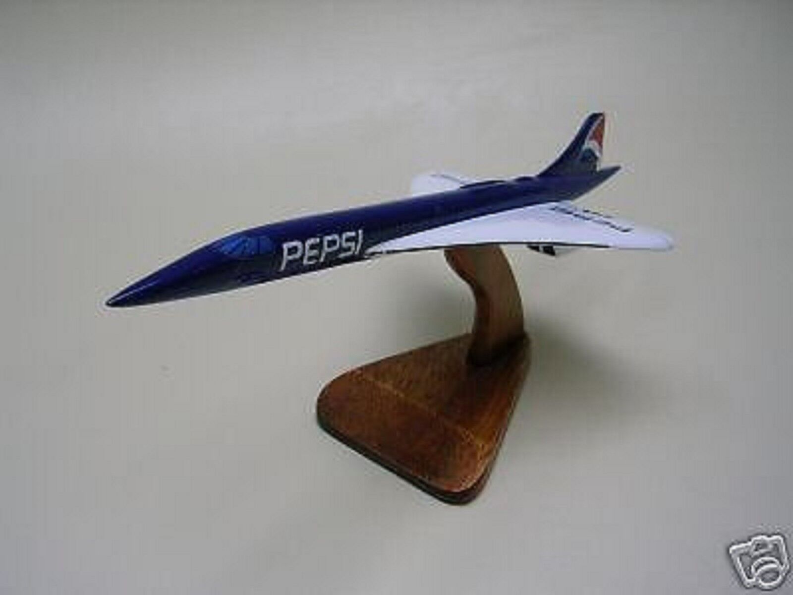 Concorde Pepsi SST Airplane Desktop Wood Model Small New