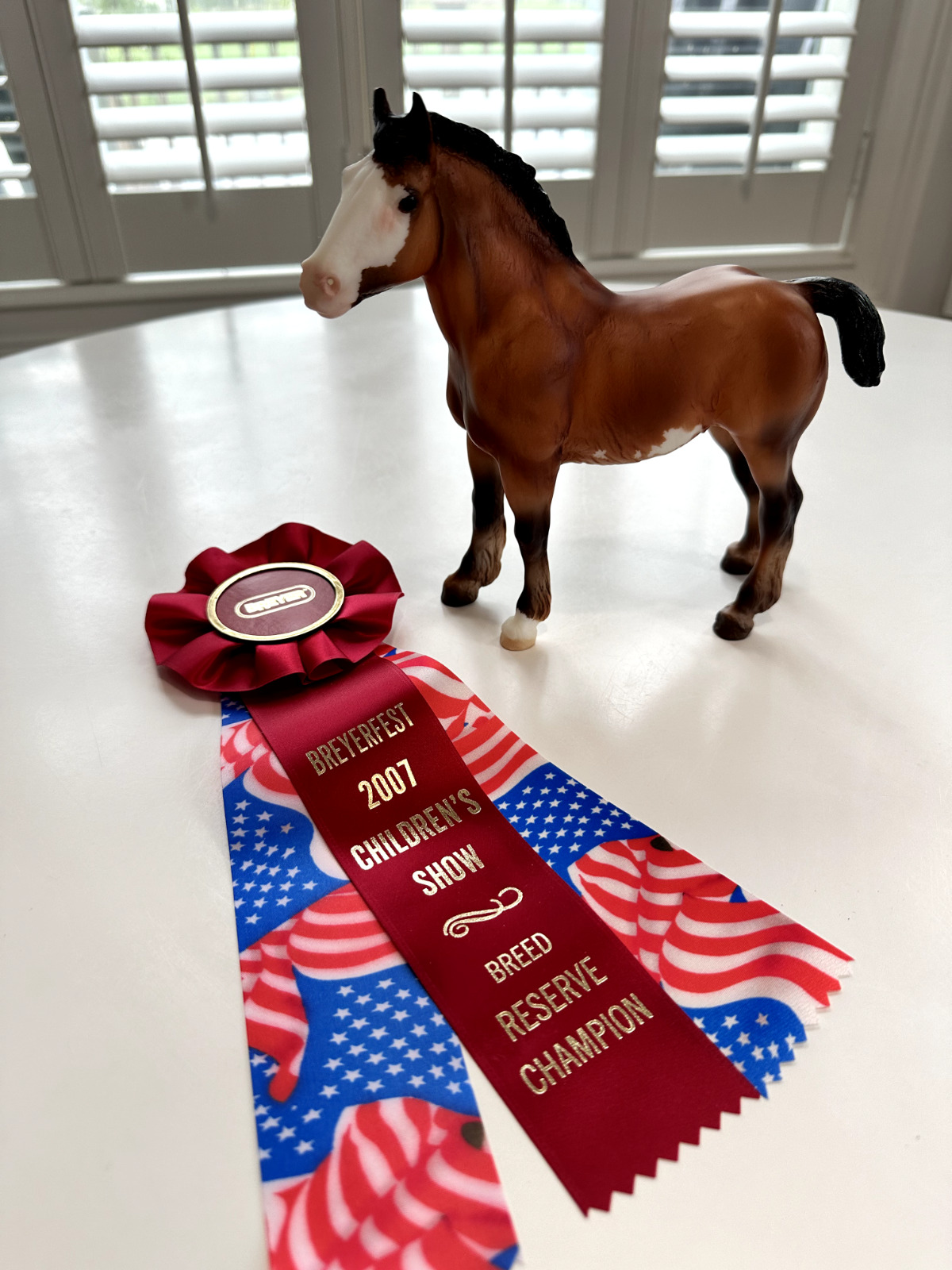 LSQ Winner Retired Breyer #1154 Bluebell - Bay Sabino Pinto Clydesdale Foal