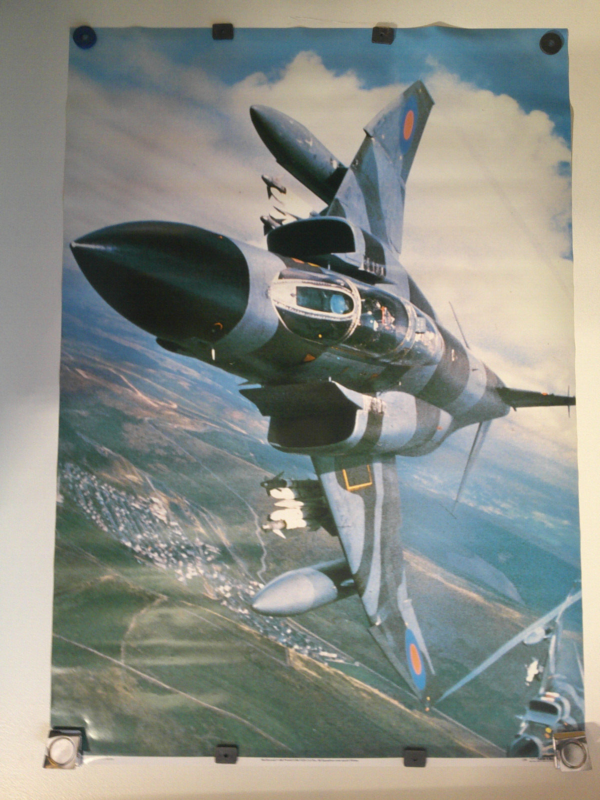 PLAISTOW PICTORIAL #C95 MCDONNELL F-4 PHANTOM OVER SOUTH WALES POSTER 25