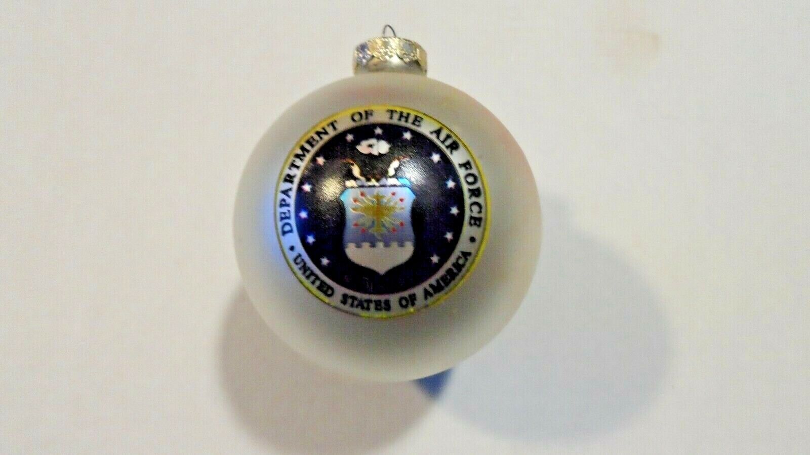USAF Department of the Air Force USA Glass Ball Christmas Ornament