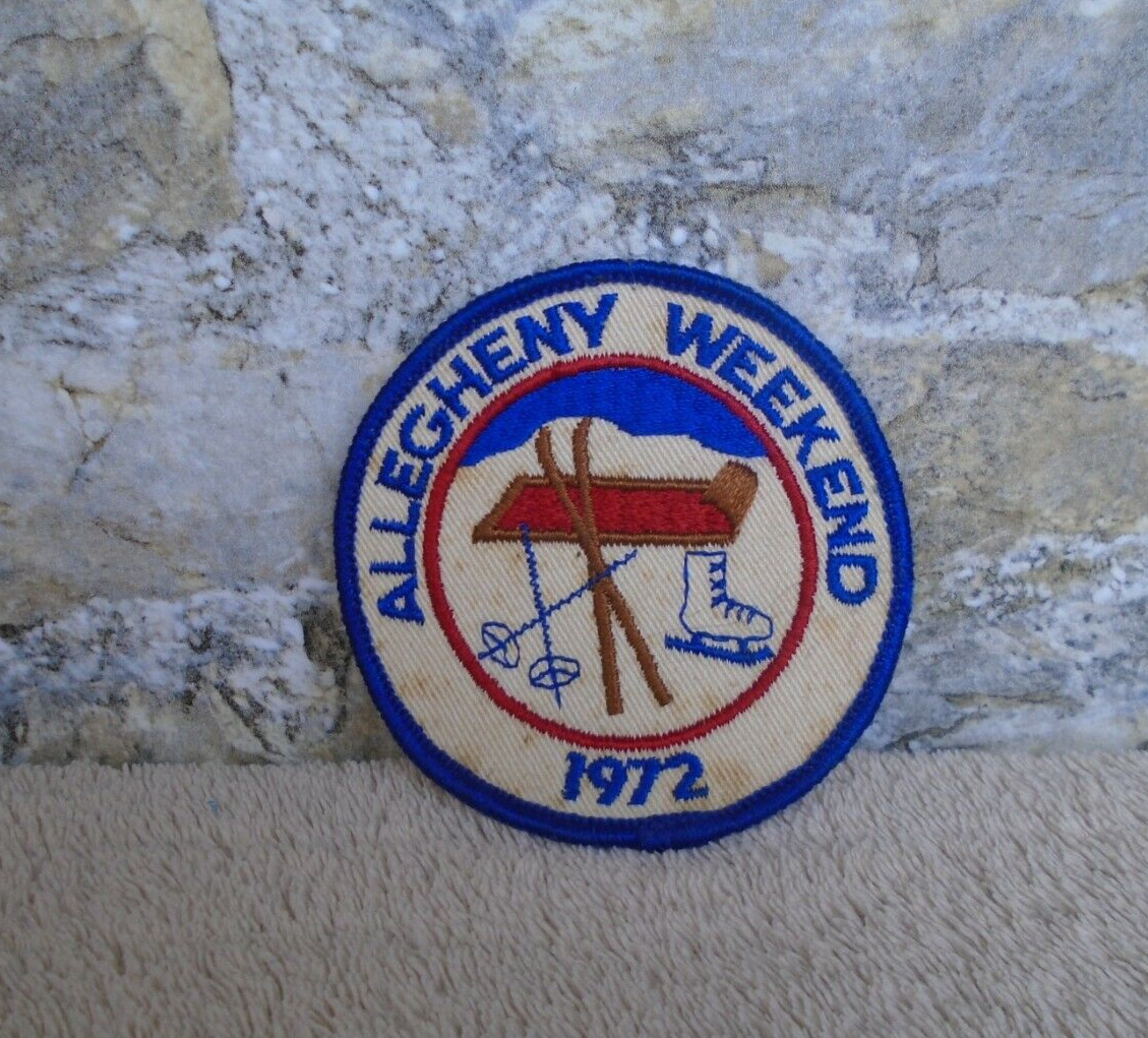 Rare Vintage 1972 Allegheny Weekend Scout Patch Winter Sports Round 3\