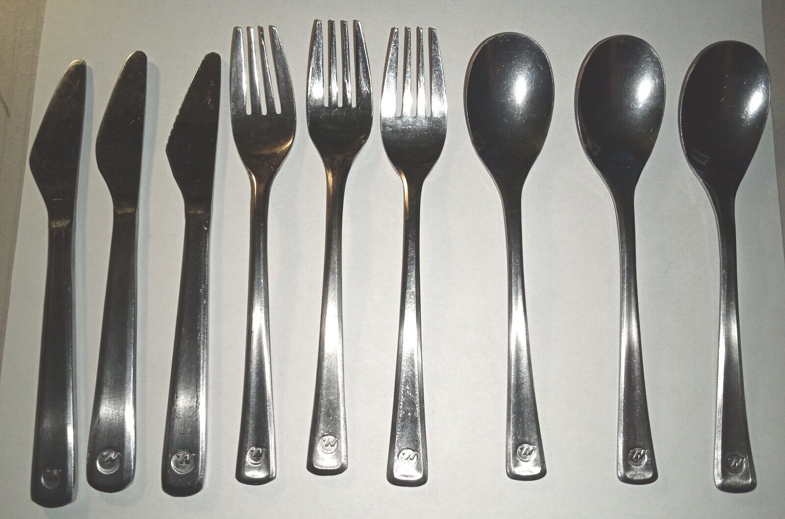 Vtg Northwest Airlines Stainless Flatware Lot Of 9, 6