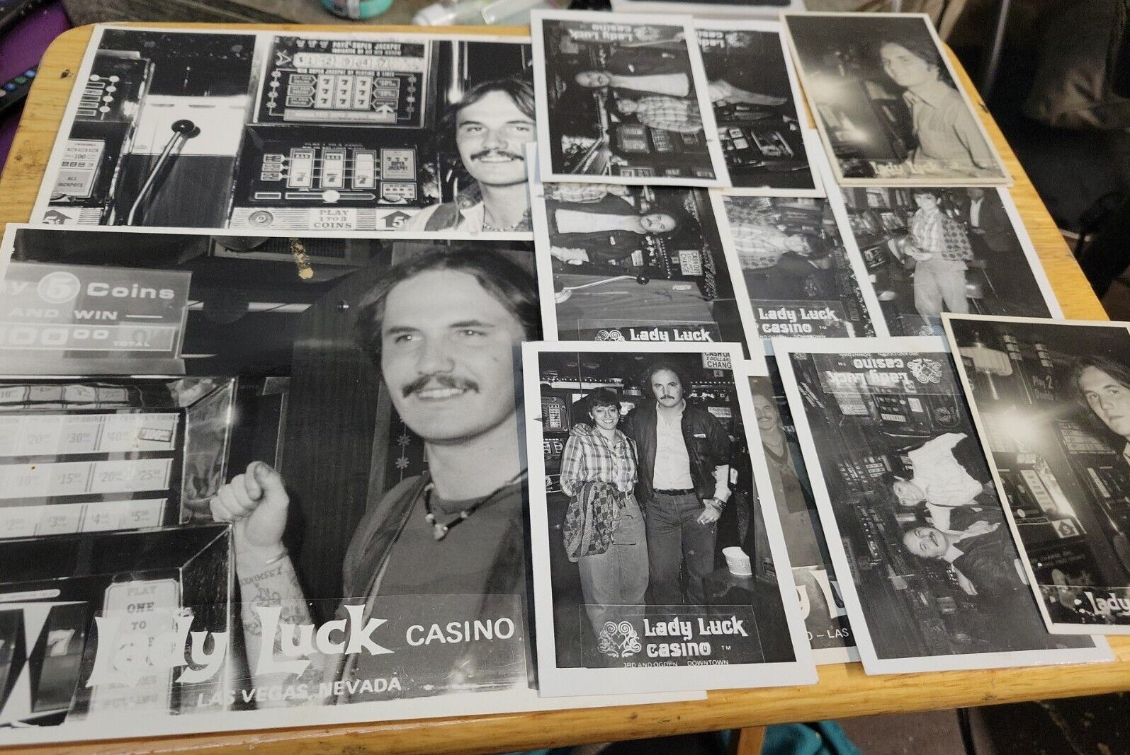 Vintage 13 Lady Luck Casino Winners, Las Vegas,Nevada Real Photo Postcard 76-82 