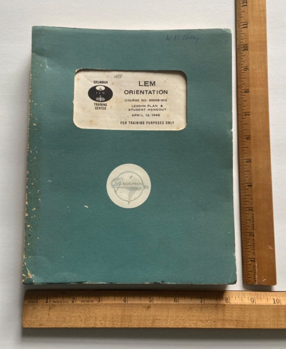 Original 1966 Grumman LEM Orientation  NASA Apollo Era Technical Training Manual