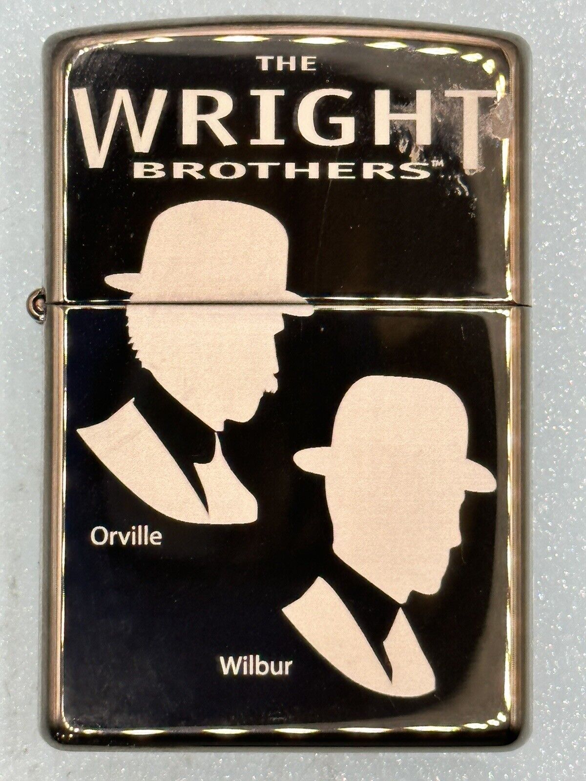 Vintage 2003 The Wright Brothers Silhouette Zippo Lighter NEW Orville Wilbur
