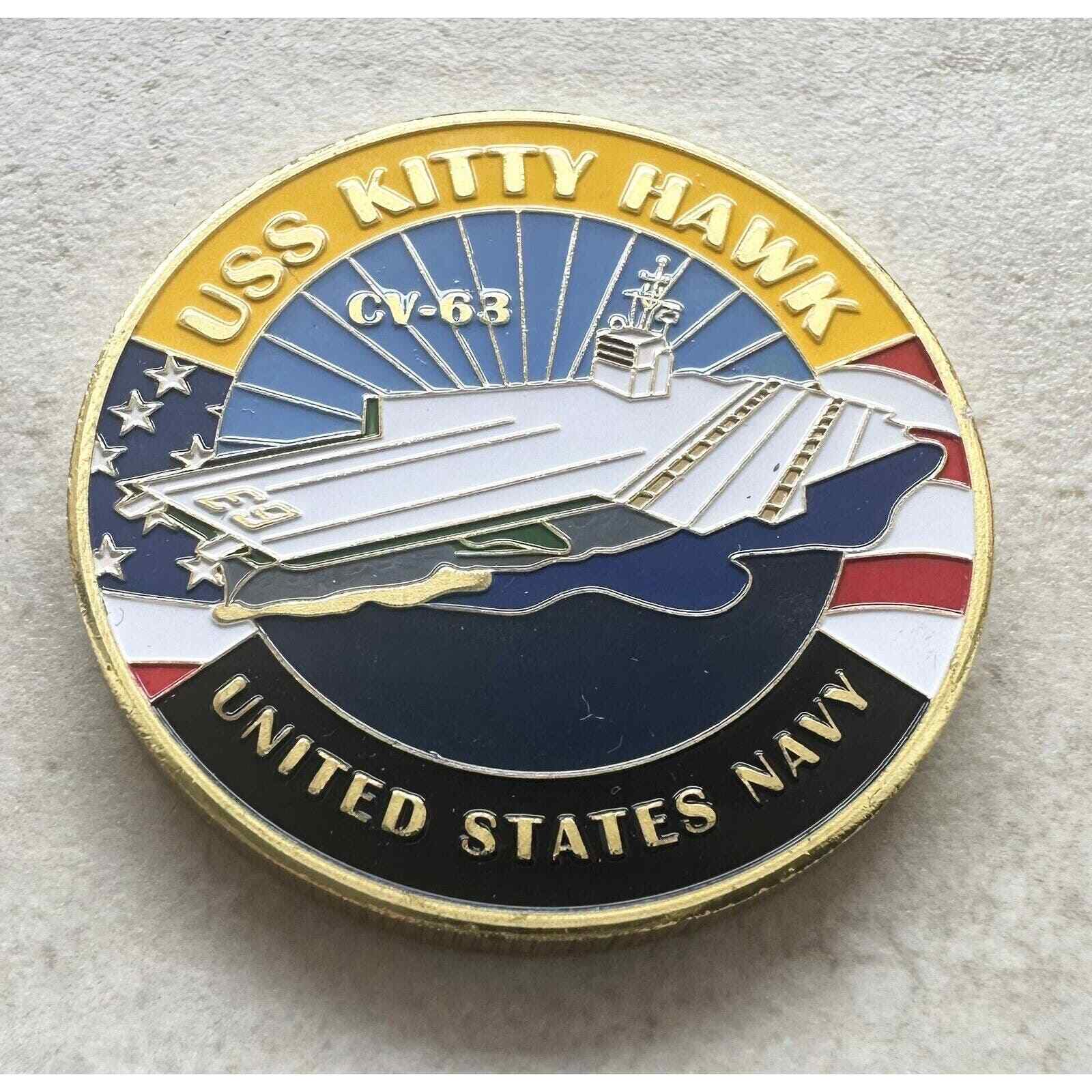 US NAVY - USS KITTY HAWK - CV-63 - Challenge Coin