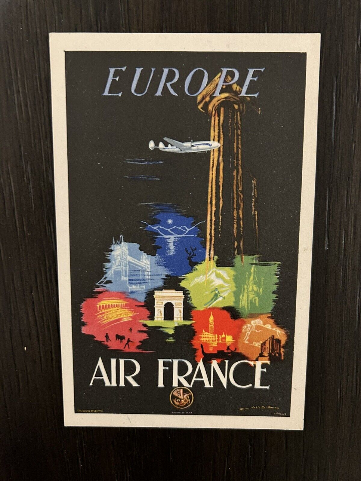 Air France Postcard 1960s