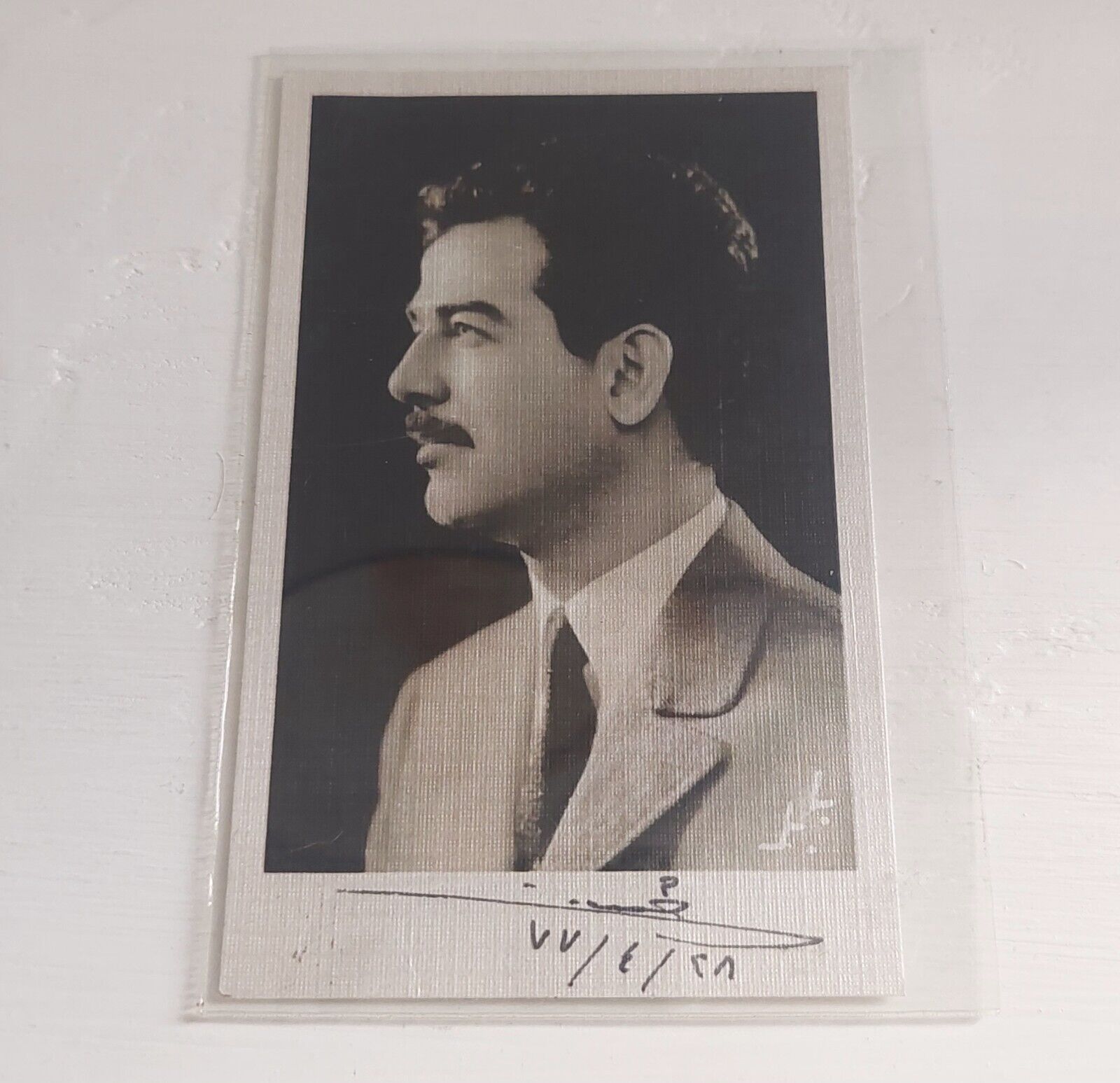 Saddam Hussein IRAQ autograph, signed portrait picture Rare 